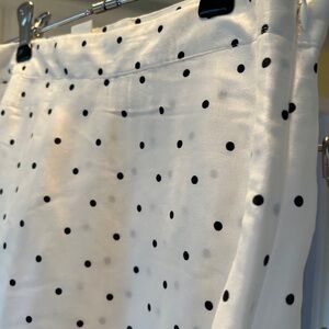 White skirt with black polkadots